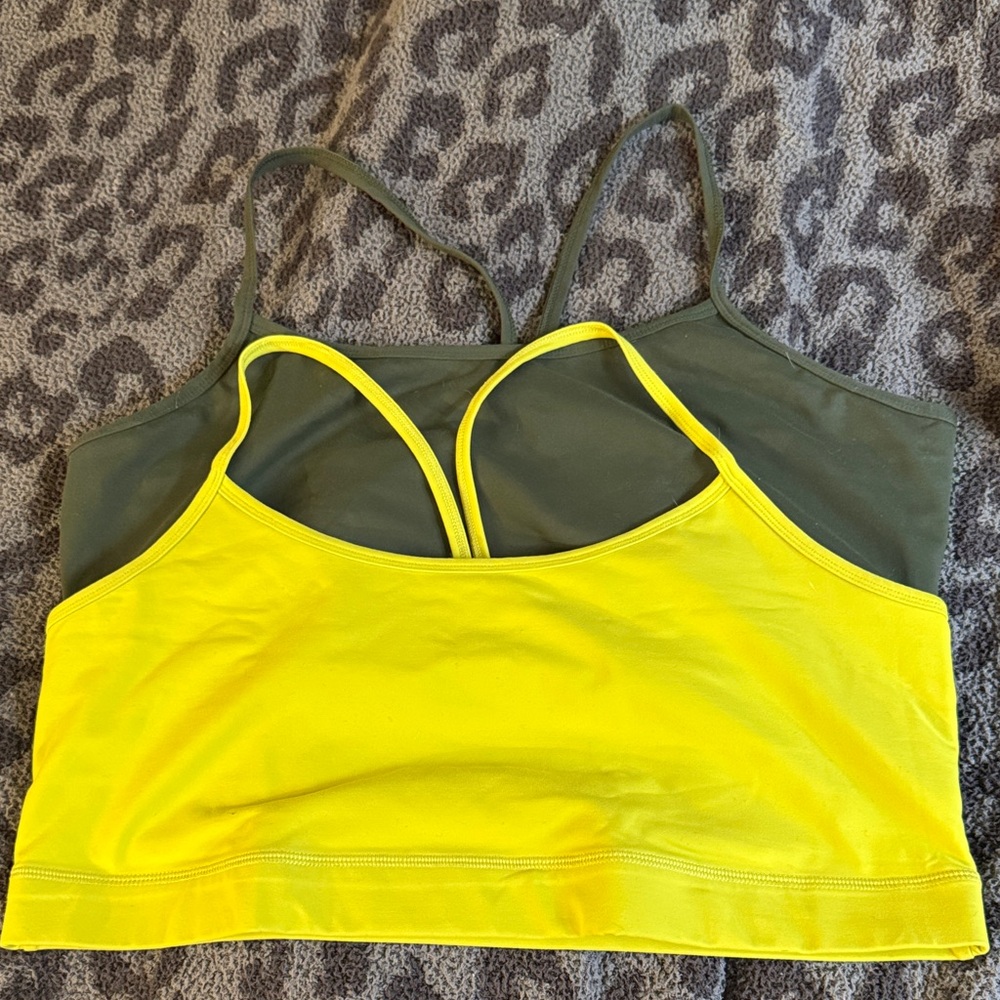 Torrid Yellow and Green Sports Bra Set